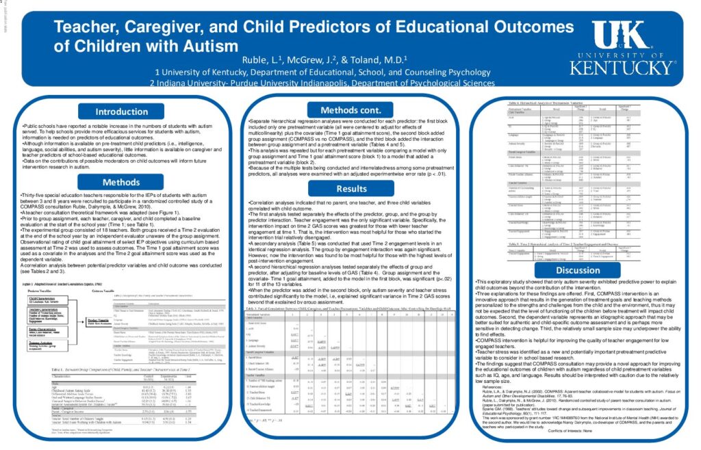 thumbnail of Ruble et al (2010) Teacher caregiver and child predictors of educational outcomes